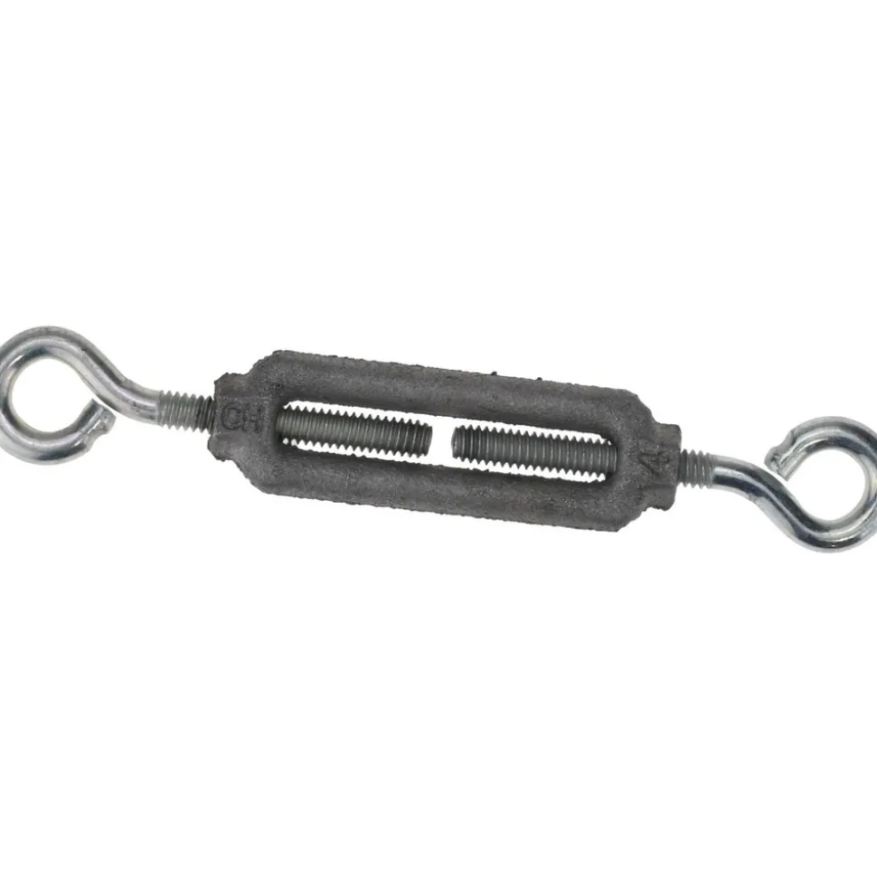 74 Lb Load Limit, 1/4" Thread Dia, 2-1/4" Take Up, Aluminum Eye & Eye Turnbuckle