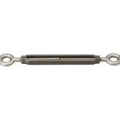1,200 Lb Load Limit, 3/8" Thread Dia, 6" Take Up, Stainless Steel Eye & Eye Turnbuckle
