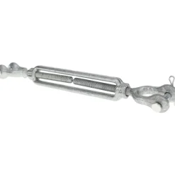 800 Lb Load Limit, 5/16" Thread Dia, 4-1/2" Take Up, Steel Jaw & Jaw Turnbuckle