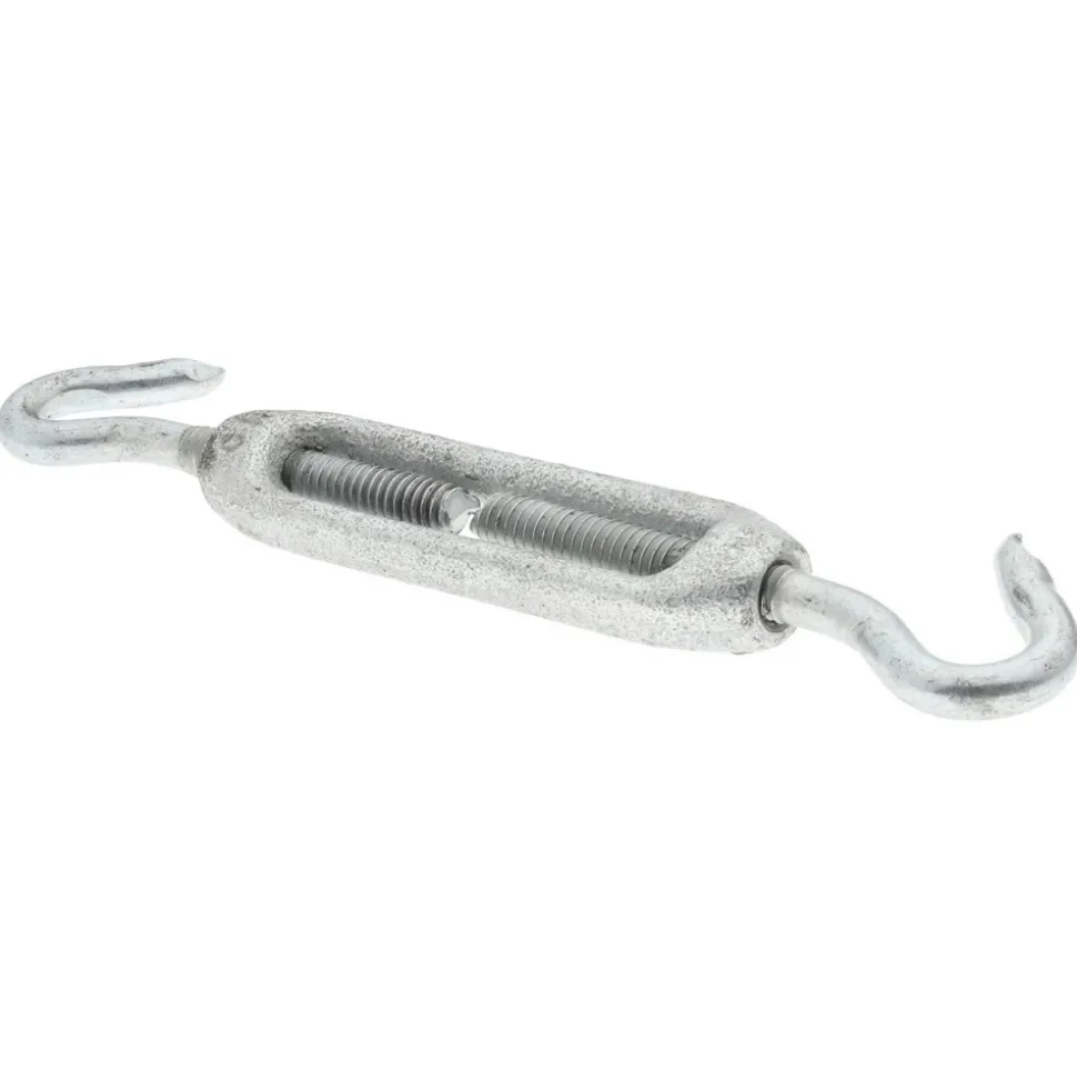 74 Lb Load Limit, 1/4" Thread Dia, 2-1/4" Take Up, Malleable Iron Hook & Hook Turnbuckle