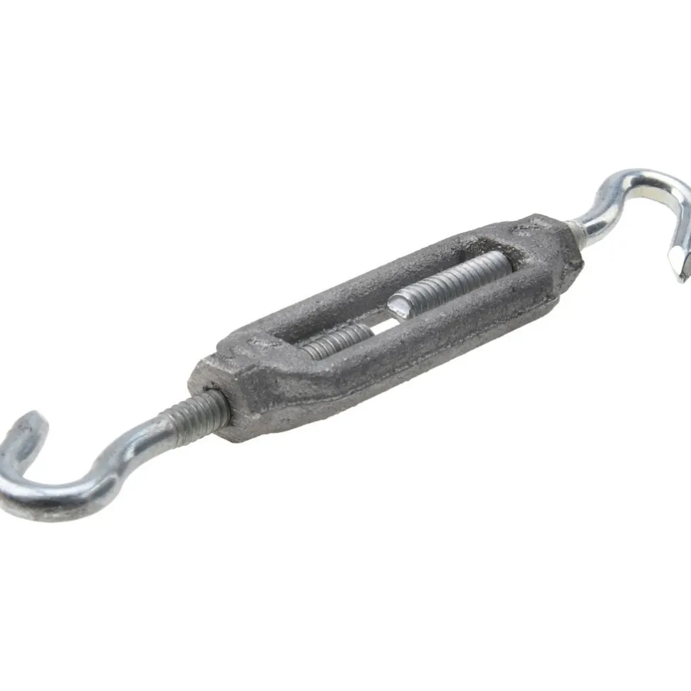 44 Lb Load Limit, #10 Thread Dia, 1-1/2" Take Up, Aluminum Hook & Hook Turnbuckle