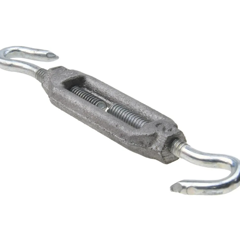 44 Lb Load Limit, #10 Thread Dia, 1-1/2" Take Up, Aluminum Hook & Hook Turnbuckle
