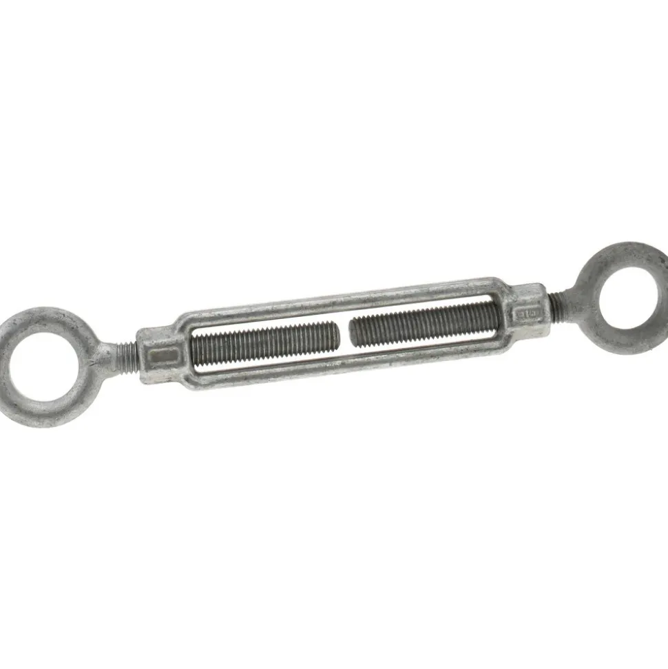 3,500 Lb Load Limit, 5/8" Thread Dia, 6" Take Up, Steel Eye & Eye Turnbuckle