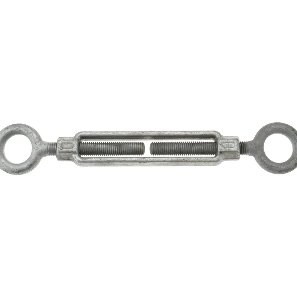 3,500 Lb Load Limit, 5/8" Thread Dia, 6" Take Up, Steel Eye & Eye Turnbuckle