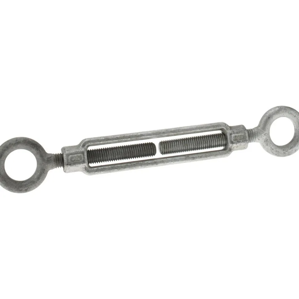 3,500 Lb Load Limit, 5/8" Thread Dia, 6" Take Up, Steel Eye & Eye Turnbuckle
