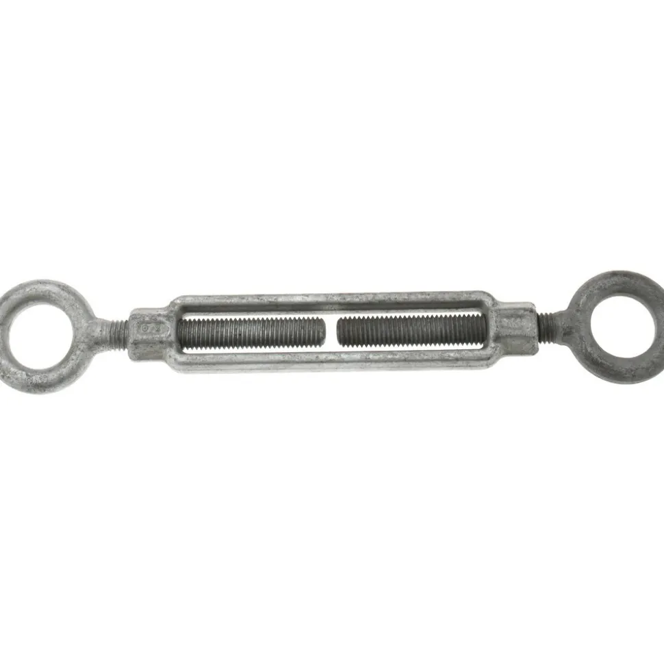 3,500 Lb Load Limit, 5/8" Thread Dia, 6" Take Up, Steel Eye & Eye Turnbuckle