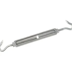 174 Lb Load Limit, 3/8" Thread Dia, 2-7/8" Take Up, Aluminum Hook & Hook Turnbuckle
