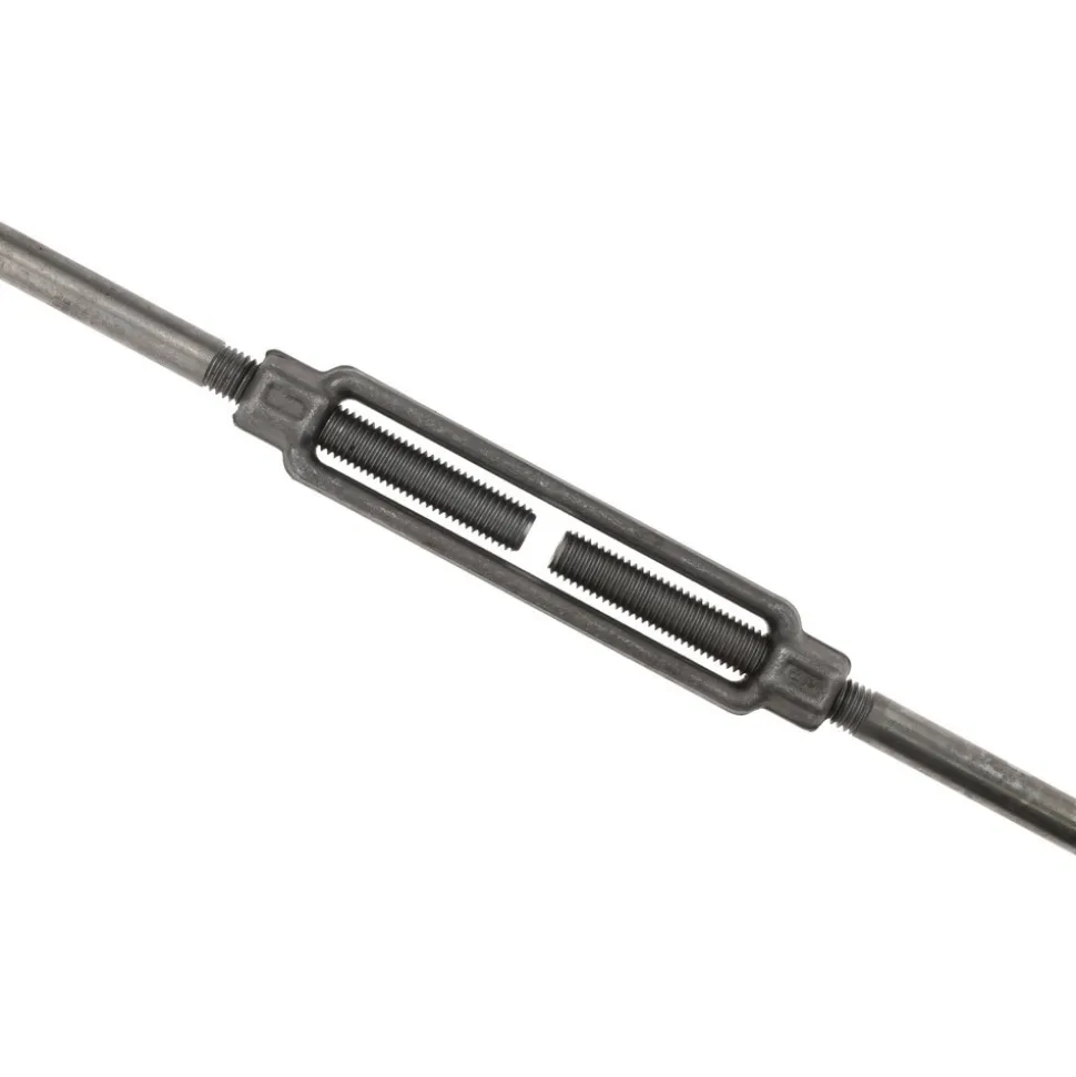 3,500 Lb Load Limit, 5/8" Thread Dia, 6" Take Up, Steel Stub & Stub Turnbuckle