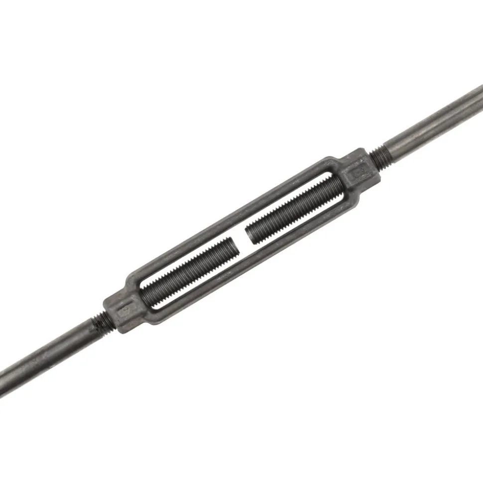 3,500 Lb Load Limit, 5/8" Thread Dia, 6" Take Up, Steel Stub & Stub Turnbuckle