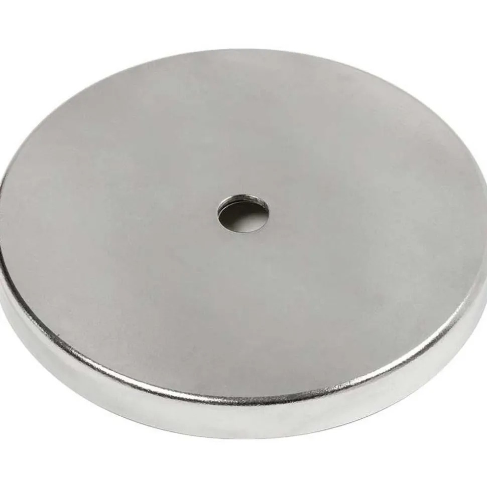 41 Lb Max Pull Force, 3/8" Overall Height, 2.63" Dia, Ceramic Cup Magnet