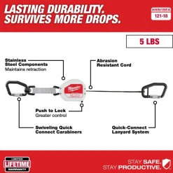 5 lb. 50" Retractable Tool Lanyard