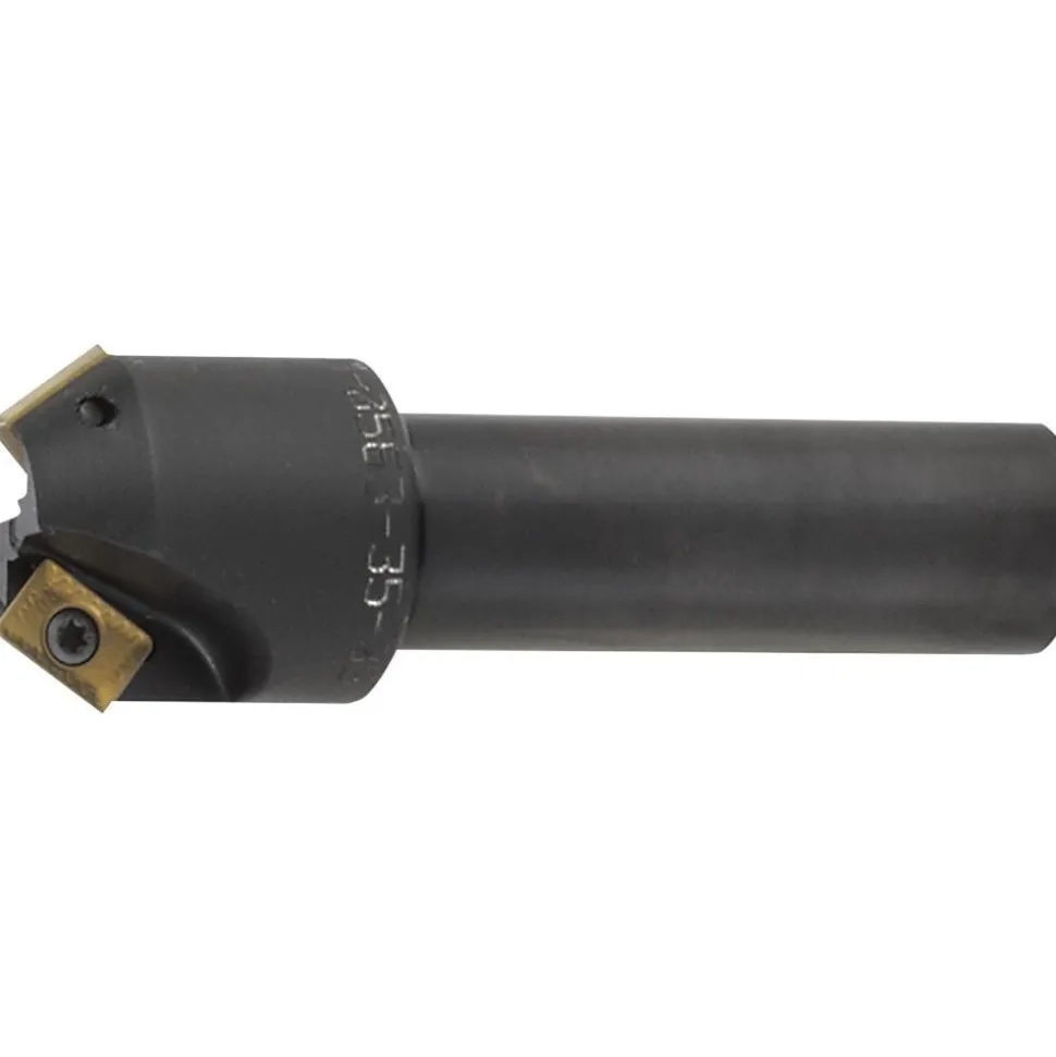 45° Lead Angle, 1" Cut Dia, Indexable & Chamfer End Mill