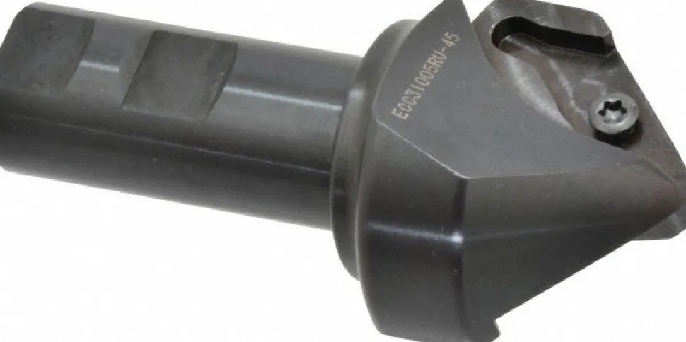 45° Lead Angle, 1.846" to 2.205" Cut Dia, Indexable & Chamfer End Mill