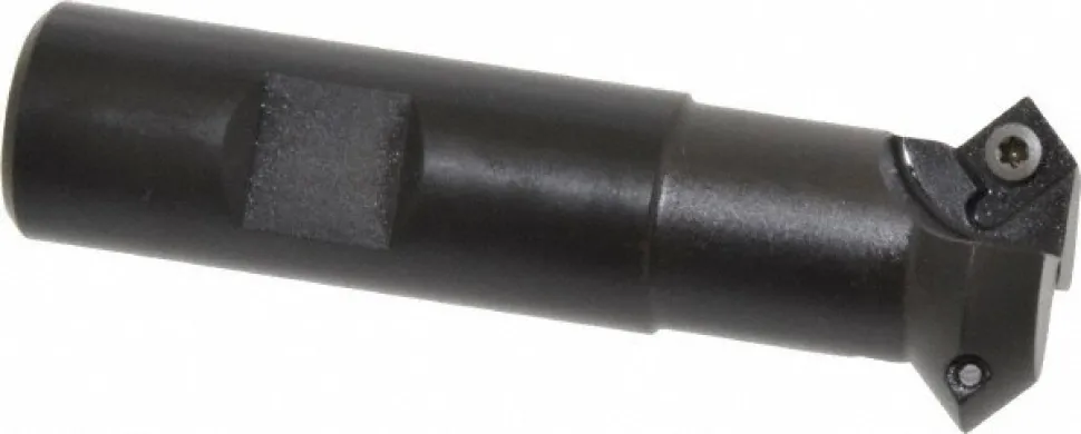 45° Lead Angle, 0.7" to 1.137" Cut Dia, 19.05mm Shank Dia, Indexable & Chamfer End Mill
