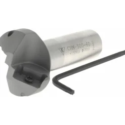 60° Lead Angle, 1/2" to 1.458" Cut Dia, 3/4" Shank Dia, Indexable & Chamfer End Mill