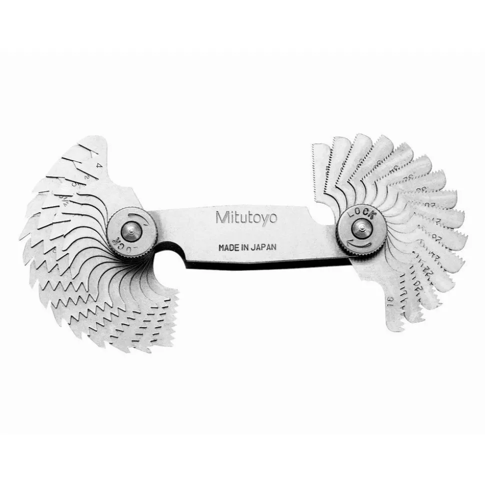 51 Leaf, 0.4 to 7mm Pitch Range, 4 to 42 TPI Range, Screw Pitch Gage