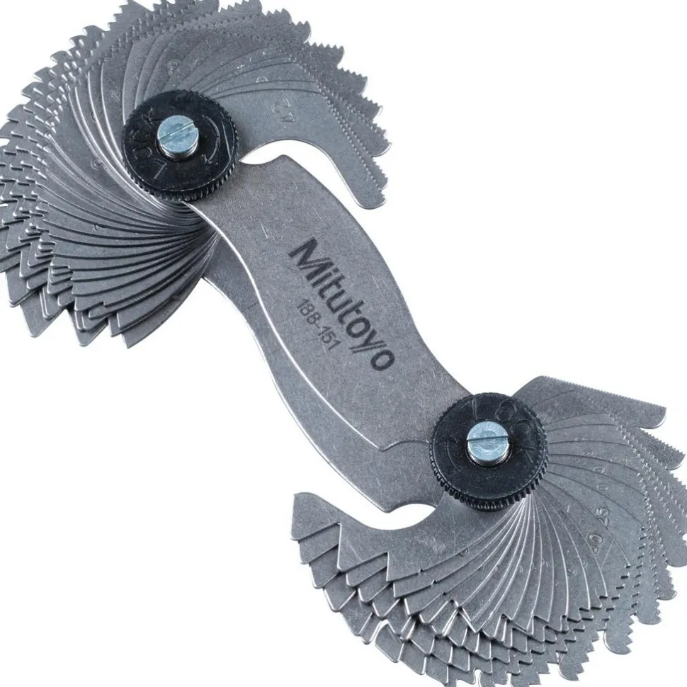 51 Leaf, 0.4 to 7mm Pitch Range, 4 to 42 TPI Range, Screw Pitch Gage