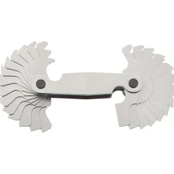 28 Leaf, 0.5 to 6mm Pitch Range, 4 to 56 TPI Range, Stainless Steel Screw Pitch Gage