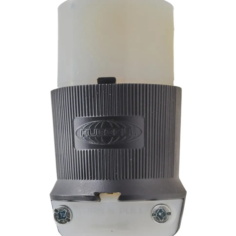 Locking Inlet: Connector, Industrial, L15-30R, 250V, Black & White