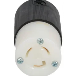 Locking Inlet: Connector, Industrial, L5-15R, 125V, Black & White