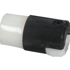 Locking Inlet: Connector, Industrial, L5-15R, 125V, Black & White
