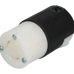 Locking Inlet: Connector, Industrial, L5-15R, 125V, Black & White