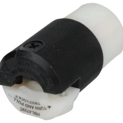 Locking Inlet: Connector, Industrial, L5-15R, 125V, Black & White