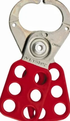 Lockout Hasp: Scissor-Action Hasp, Single Jaw, 6 Padlocks