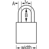 Lockout Padlock: Keyed Different, Aluminum, Steel Shackle, Red