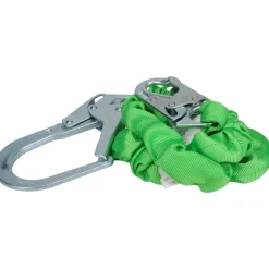 6' Long, 310 Lb Capacity, 1 Leg Locking Snap Hook Harness Shock Absorbing Lanyard