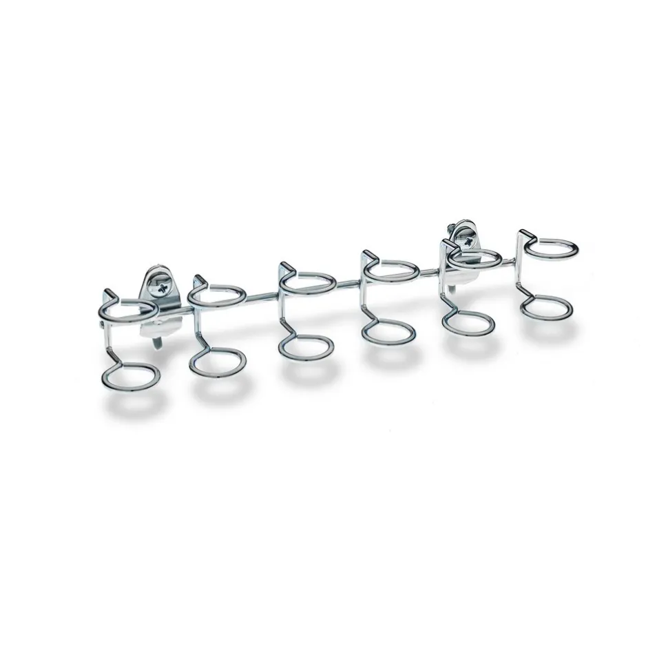 9" Long Multi-ring Tool Holder Pegboard Hook
