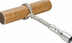 6-1/2" Long, 1/4" NPT Male, Galvanized Steel T-Bar Brush Handle