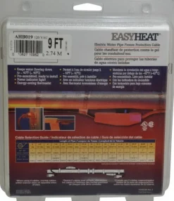 9' Long, Preassembled, Fixed Length, Fixed Wattage, Protection Heat Cable