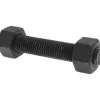 3/4-10, 4-1/2" Long, Uncoated, Steel, Fully Threaded Stud with Nut
