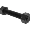 3/4-10, 5" Long, Uncoated, Steel, Fully Threaded Stud with Nut