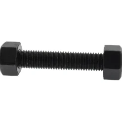 3/4-10, 5" Long, Uncoated, Steel, Fully Threaded Stud with Nut