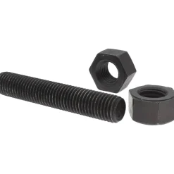 3/4-10, 4-1/4" Long, Uncoated, Steel, Fully Threaded Stud with Nut