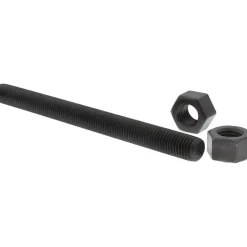 3/4-10, 9" Long, Uncoated, Steel, Fully Threaded Stud with Nut