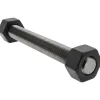 3/4-10, 6-3/4" Long, Uncoated, Steel, Fully Threaded Stud with Nut