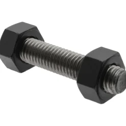 1/2-13, 2-3/4" Long, Uncoated, Steel, Fully Threaded Stud with Nut