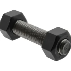 1/2-13, 2-3/4" Long, Uncoated, Steel, Fully Threaded Stud with Nut
