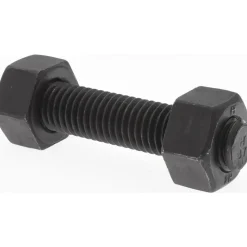 5/8-11, 3-1/4" Long, Uncoated, Steel, Fully Threaded Stud with Nut