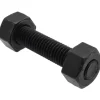 1/2-13, 2-1/2" Long, Uncoated, Steel, Fully Threaded Stud with Nut