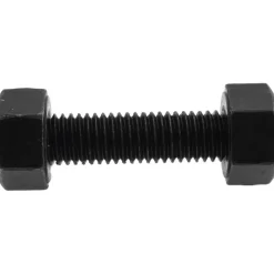1/2-13, 2-1/2" Long, Uncoated, Steel, Fully Threaded Stud with Nut