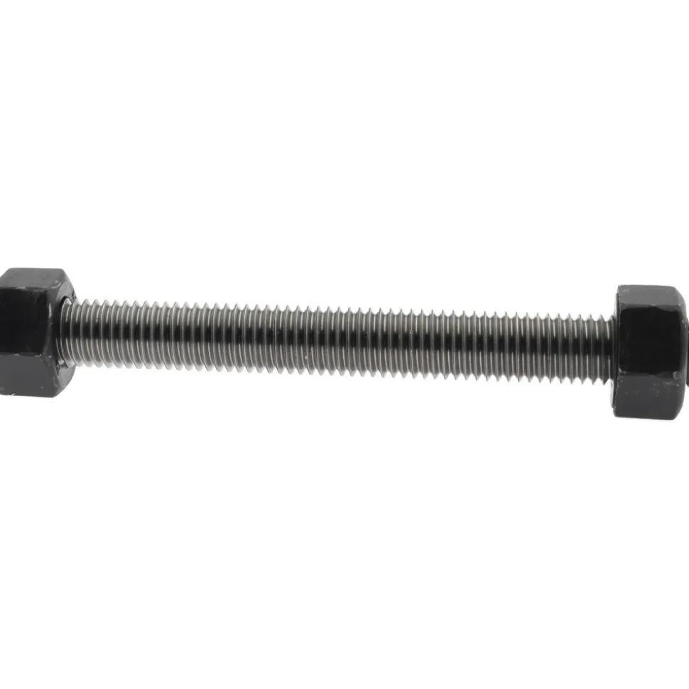 5/8-11, 6-1/4" Long, Uncoated, Steel, Fully Threaded Stud with Nut