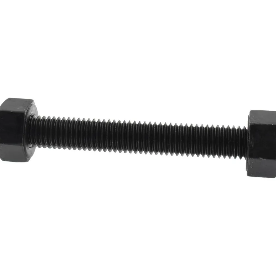 1/2-13, 4-1/4" Long, Uncoated, Steel, Fully Threaded Stud with Nut