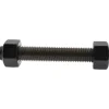 7/8-9, 6-1/4" Long, Uncoated, Steel, Fully Threaded Stud with Nut