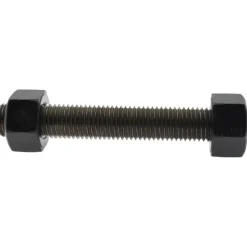 7/8-9, 6-1/4" Long, Uncoated, Steel, Fully Threaded Stud with Nut