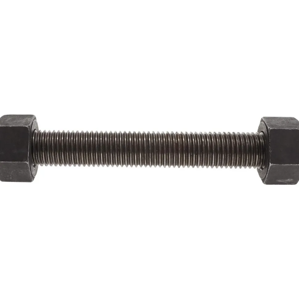 7/8-9, 6-3/4" Long, Uncoated, Steel, Fully Threaded Stud with Nut