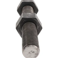 7/8-9, 6-3/4" Long, Uncoated, Steel, Fully Threaded Stud with Nut